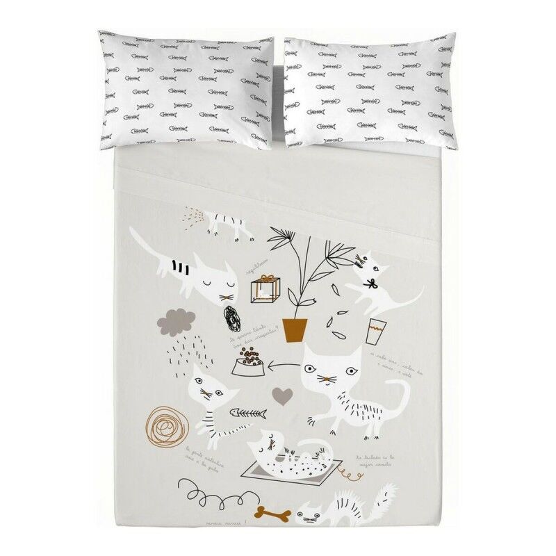 Set di Lenzuola Panzup Gatos 2 Singolo 160 x 270 cm Set di Lenzuola Panzup Gatos 2 Singolo 160 x 270 cm