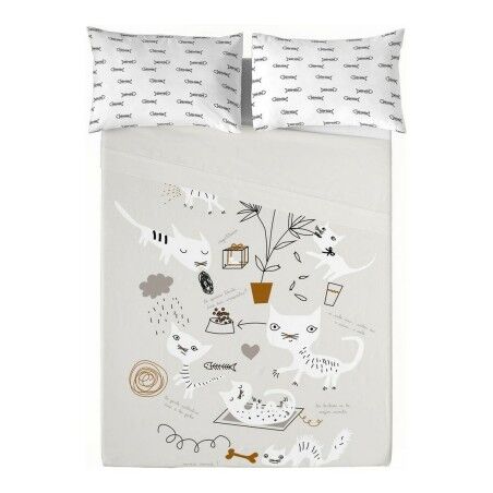 Set di Lenzuola Panzup Gatos 2 Singolo 160 x 270 cm