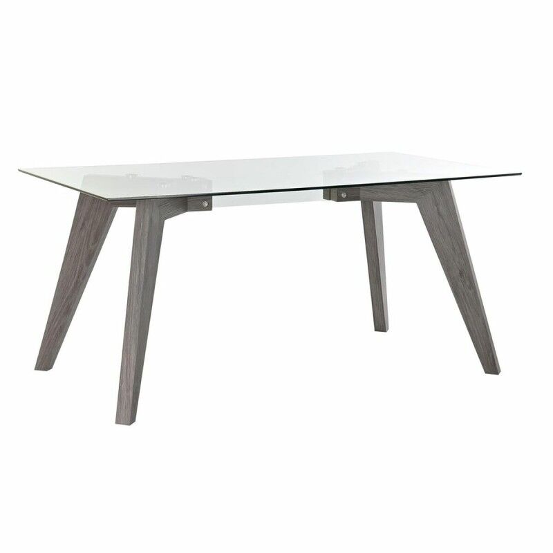 Tavolo da Pranzo DKD Home Decor Cristallo Grigio Trasparente Legno MDF (160 x 90 x 75 cm) Tavolo da Pranzo DKD Home Decor Cristallo Grigio Trasparente Legno MDF (160 x 90 x 75 cm)