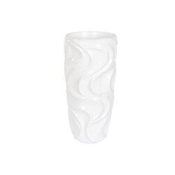 Vaso Home ESPRIT Bianco Fibra di Vetro Onde 35 x 35 x 71 cm
