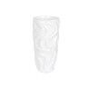 Vaso Home ESPRIT Bianco Fibra di Vetro Onde 35 x 35 x 71 cm