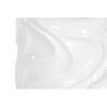 Vaso Home ESPRIT Bianco Fibra di Vetro Onde 35 x 35 x 71 cm