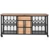 Cassettiera Home ESPRIT Metallo Abete Loft 122 x 37 x 58,5 cm