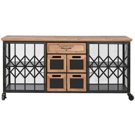 Cassettiera Home ESPRIT Metallo Abete Loft 122 x 37 x 58,5 cm