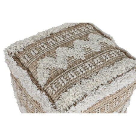 Poggiapiedi Home ESPRIT Bianco Marrone 59 x 59 x 59 cm