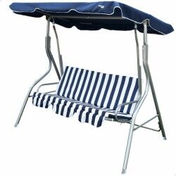 Altalena basculante Aktive 3 posti Azzurro Bianco 180 x 107 x 160 cm