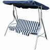Altalena basculante Aktive 3 posti Azzurro Bianco 180 x 107 x 160 cm