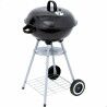 Barbecue a Carboni con Ruote Aktive 46 cm Rotonda Nero Con coperchio