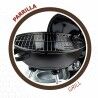 Barbecue a Carboni con Ruote Aktive 46 cm Rotonda Nero Con coperchio