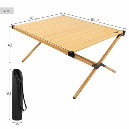 Tavolo Pieghevole Aktive Rettangolare Da campeggio Alluminio 88,5 x 70,5 x 43 cm