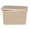 Scatola portaoggetti con coperchio Kipit 041262-5 Beige Plastica 19 L 28 x 22 x 39 cm (12 Unità)
