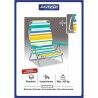 Sedia Pieghevole con Poggiatesta 80 x 65 x 45 cm Multiposizione A strisce