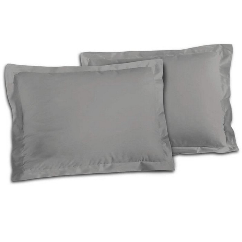 Federa Lovely Home Grigio Grigio chiaro 50 x 70 cm 100 % cotone Federa Lovely Home Grigio Grigio chiaro 50 x 70 cm 100 % cotone