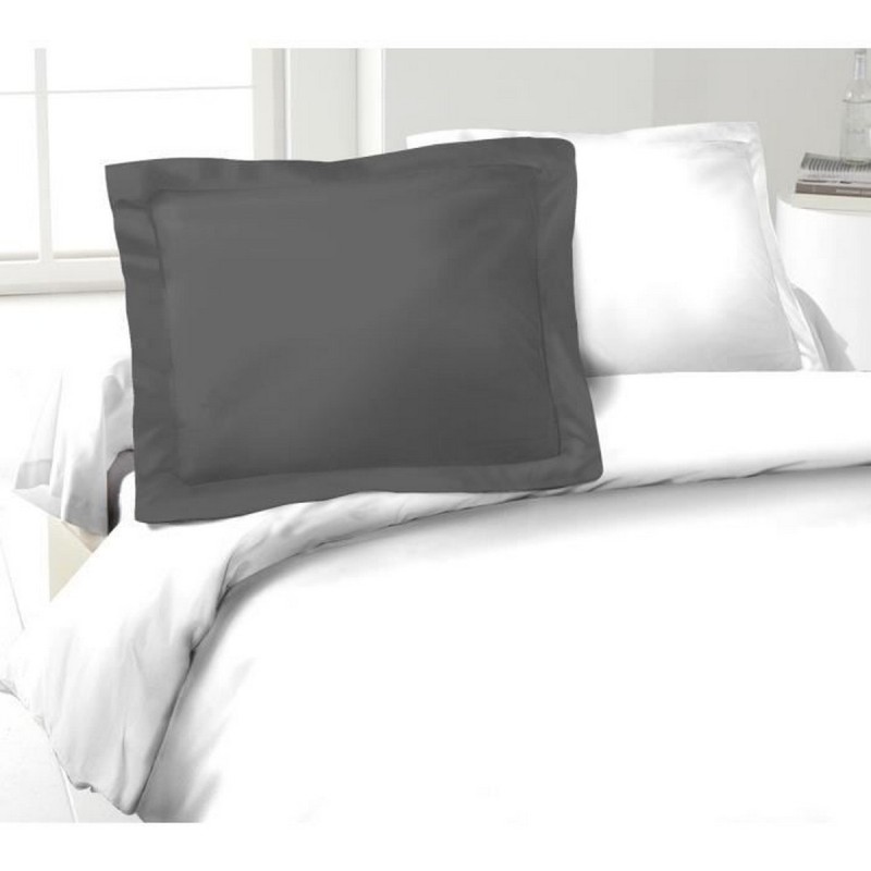 Federa Lovely Home Grigio Grigio scuro 50 x 70 cm 100 % cotone Federa Lovely Home Grigio Grigio scuro 50 x 70 cm 100 % cotone