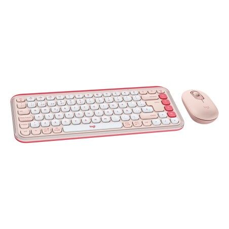 Tastiera e Mouse Logitech POP ICON Spagnolo QWERTY Rosa