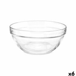 Ciotola per Mescolare Vivalto 76760 Trasparente Vetro 14 x 6,5 x 14 cm 6 Unità