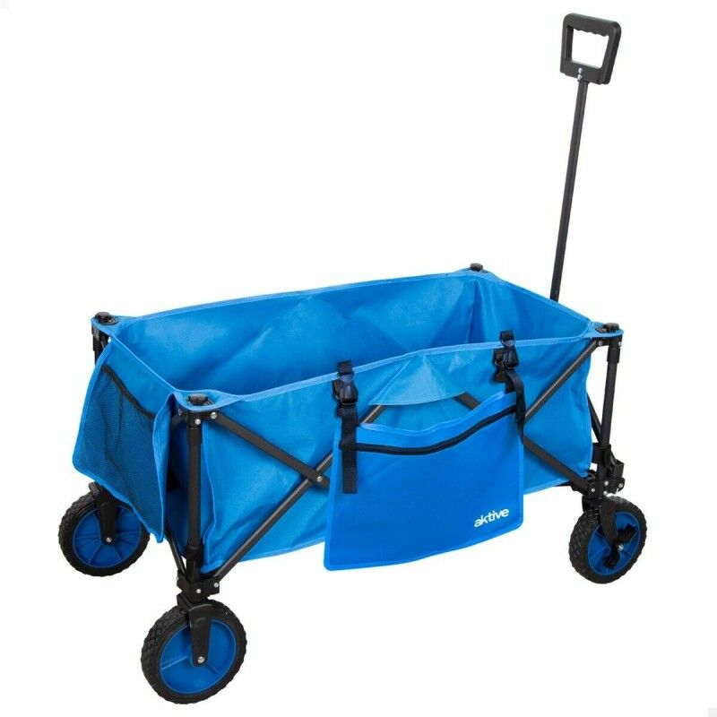 Carrello Multiuso Aktive Azzurro Nero 88 x 47 x 53 cm Pieghevole Spiaggia Carrello Multiuso Aktive Azzurro Nero 88 x 47 x 53 cm Pieghevole Spiaggia