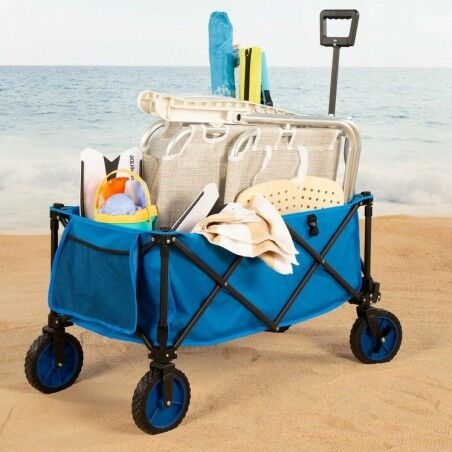 Carrello Multiuso Aktive Azzurro Nero 88 x 47 x 53 cm Pieghevole Spiaggia