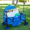 Carrello Multiuso Aktive Azzurro Nero 88 x 47 x 53 cm Pieghevole Spiaggia