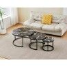 Tavolino Aggiuntivo Home ESPRIT Nero 80 x 80 x 1 cm