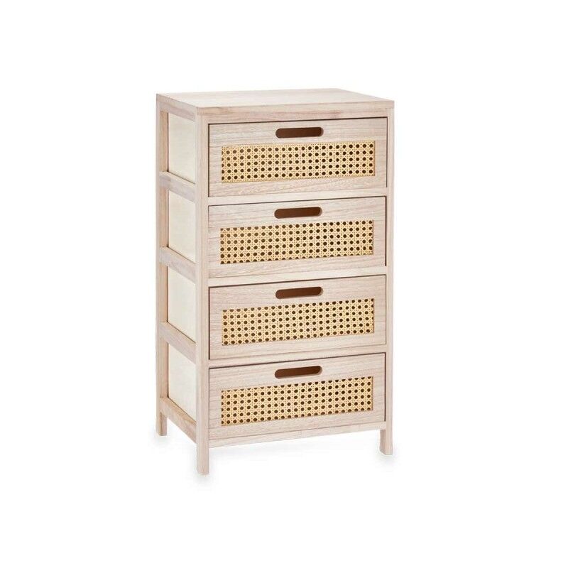Cassettiera Rattan Naturale 40 x 73 x 29 cm 4 casseti Cassettiera Rattan Naturale 40 x 73 x 29 cm 4 casseti