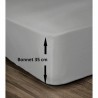 Lenzuolo con angoli Lovely Home Grigio Grigio chiaro Letto matrimoniale 160 x 200 cm
