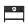 Tavolo aggiuntivo DKD Home Decor 95 x 26 x 79 cm Abete Nero Dorato Metallo Bianco Legno MDF