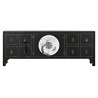 Mobile TV DKD Home Decor Nero Orientale Bianco Dorato Bianco/Nero Metallo Abete Legno MDF 130 x 26 x 51 cm