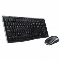 Tastiera e Mouse Wireless Logitech MK270 Senza Fili Nero Qwerty in Spagnolo