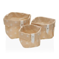 Set di Scatole per Sistemare Impilabili Versa Stars 10 x 10 x 10 cm 14 x 14 x 14 cm 12 x 12 x 12 cm