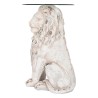 Tavolo aggiuntivo DKD Home Decor Leone 52 x 44 x 72 cm Cristallo Grigio Metallo Bianco Magnesio