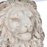 Tavolo aggiuntivo DKD Home Decor Leone 52 x 44 x 72 cm Cristallo Grigio Metallo Bianco Magnesio
