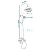 Colonna doccia Rousseau Bronce Acciaio inossidabile
