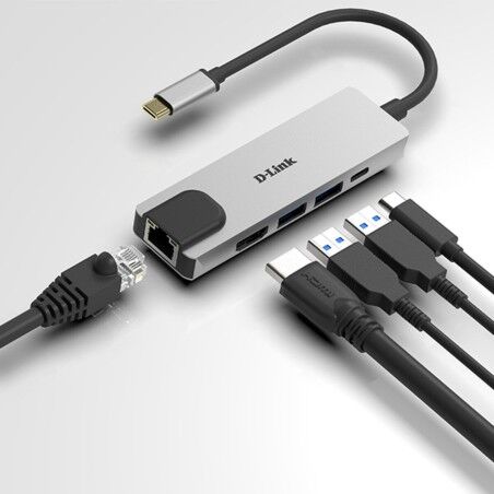 Hub USB C D-Link DUB-M520 Nero 60 W