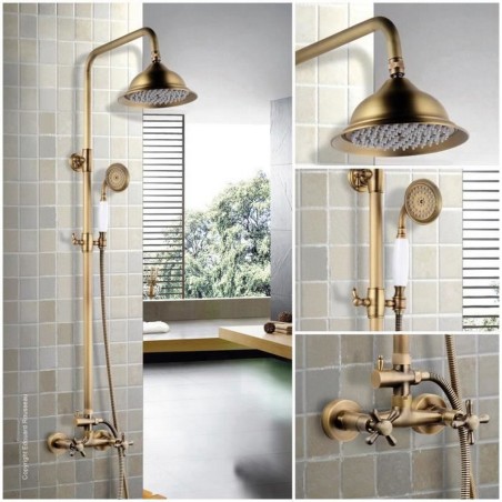 Colonna doccia Rousseau Bronce Acciaio inossidabile