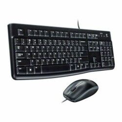 Tastiera e Mouse Ottico Logitech MK120 Nero Spagnolo Qwerty in Spagnolo