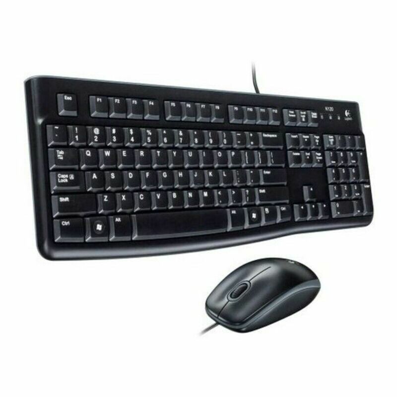 Tastiera e Mouse Ottico Logitech MK120 Nero Spagnolo Qwerty in Spagnolo Tastiera e Mouse Ottico Logitech MK120 Nero Spagnolo Qwerty in Spagnolo