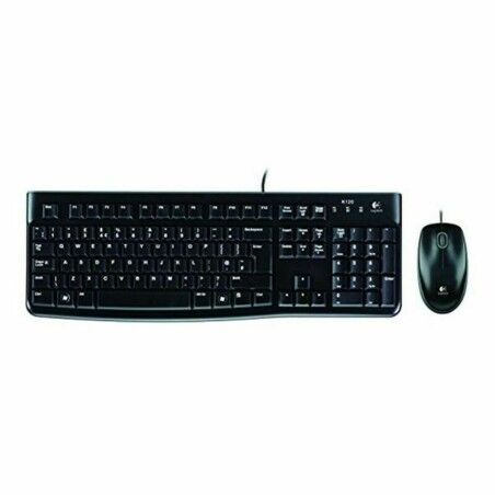 Tastiera e Mouse Ottico Logitech MK120 Nero Spagnolo Qwerty in Spagnolo