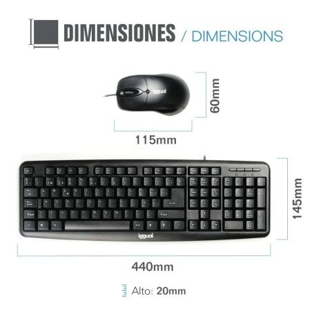 Tastiera e Mouse iggual COM-CK-BASIC QWERTY USB