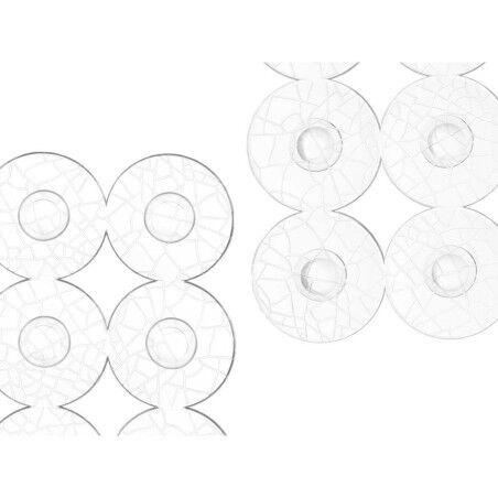 Tappetino Antiscivolo da Doccia Trasparente PVC 54 x 54 x 1 cm (6 Unità)