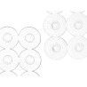 Tappetino Antiscivolo da Doccia Trasparente PVC 54 x 54 x 1 cm (6 Unità)