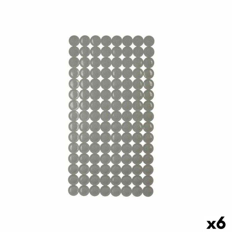 Tappetino Antiscivolo da Doccia Grigio PVC 68 x 36 x 1 cm (6 Unità) Tappetino Antiscivolo da Doccia Grigio PVC 68 x 36 x 1 cm (6 Unità)