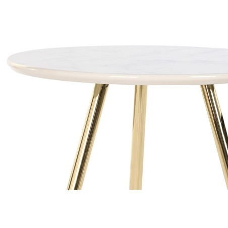 Set di 2 tavoli DKD Home Decor Bianco Nero Dorato 46 x 46 x 45 cm