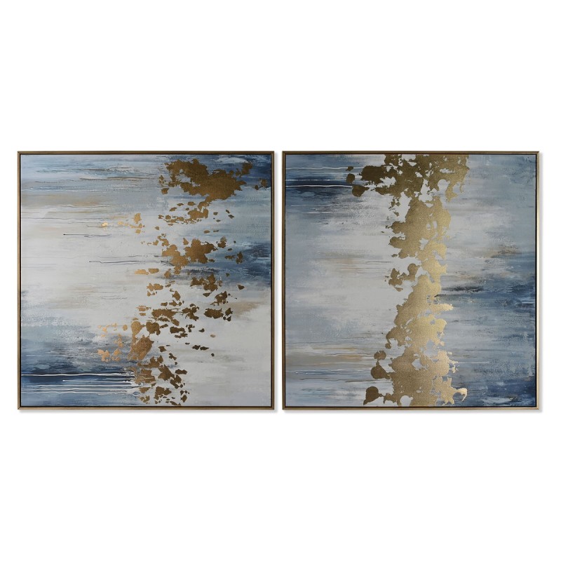 Quadro Home ESPRIT Astratto Moderno 100 x 4 x 100 cm (2 Unità) Quadro Home ESPRIT Astratto Moderno 100 x 4 x 100 cm (2 Unità)