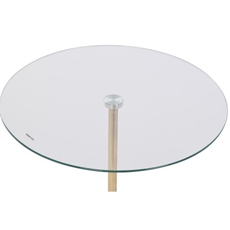 Tavolo aggiuntivo DKD Home Decor Nero Trasparente Dorato Cristallo Acciaio 45 x 45 x 50 cm