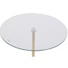 Tavolo aggiuntivo DKD Home Decor Nero Trasparente Dorato Cristallo Acciaio 45 x 45 x 50 cm