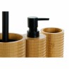 Set da Bagno DKD Home Decor Nero 7 x 7 x 16,5 cm Naturale (3 Pezzi)