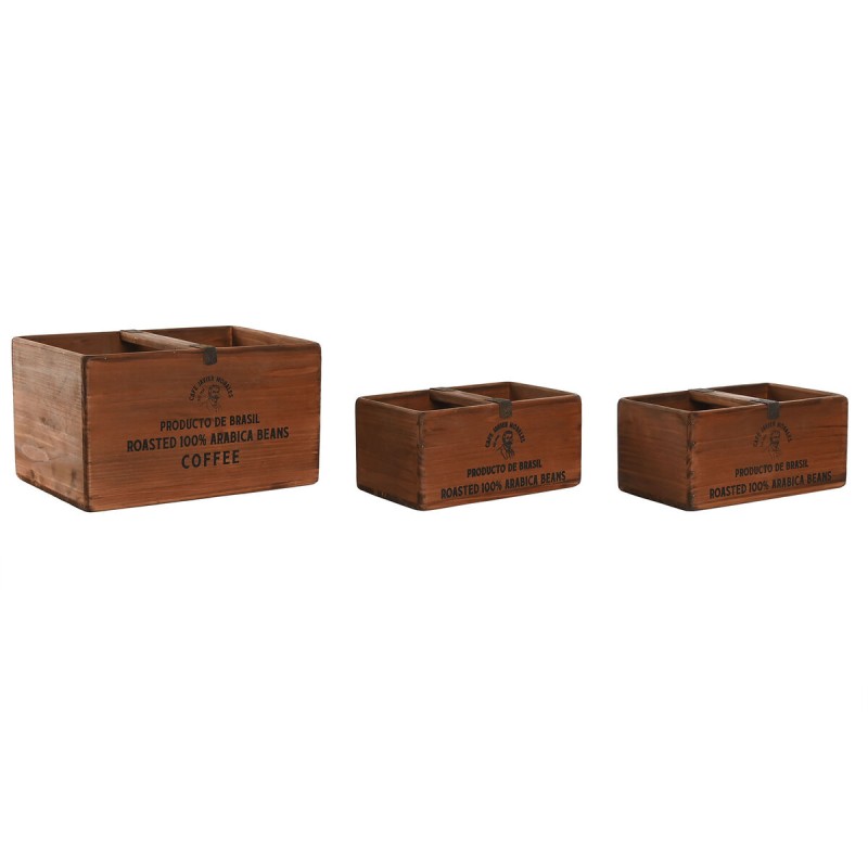 Scatole per conservare Home ESPRIT Marrone Legno di abete 35 x 25 x 20 cm 3 Pezzi Scatole per conservare Home ESPRIT Marrone Legno di abete 35 x 25 x 20 cm 3 Pezzi