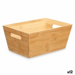Cestino Multiuso Kinvara B7656-2515 Naturale Bambù 15 x 29 x 8,5 cm Con manici (12 Unità)