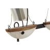 Appendiabiti da parete Home ESPRIT Bianco Metallo Legno di paulownia Velieri 39 x 10 x 26,5 cm